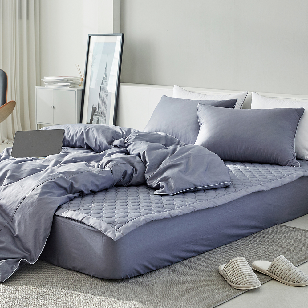 오가닉솔리드 누빔매트리스커버세트 SS,Q,K